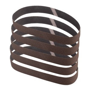 STAHLWERK Schleifband Set, 5 Stück, Körnung P80, 40x760mm, Zubehör für Bandschleifer.