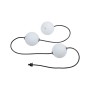 Paulmann Naima Plug & Shine LED-Lichterkette Erweiterungsset: 3 weiße Lichtkugeln, schwarzes Kabel, 1,71 m.