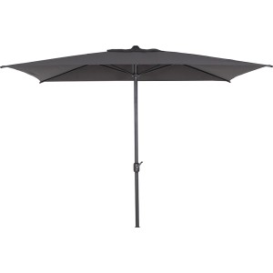 Siena Garden Marktschirm, 200x300 cm, anthrazit, mit Kurbel für einfache Bedienung.