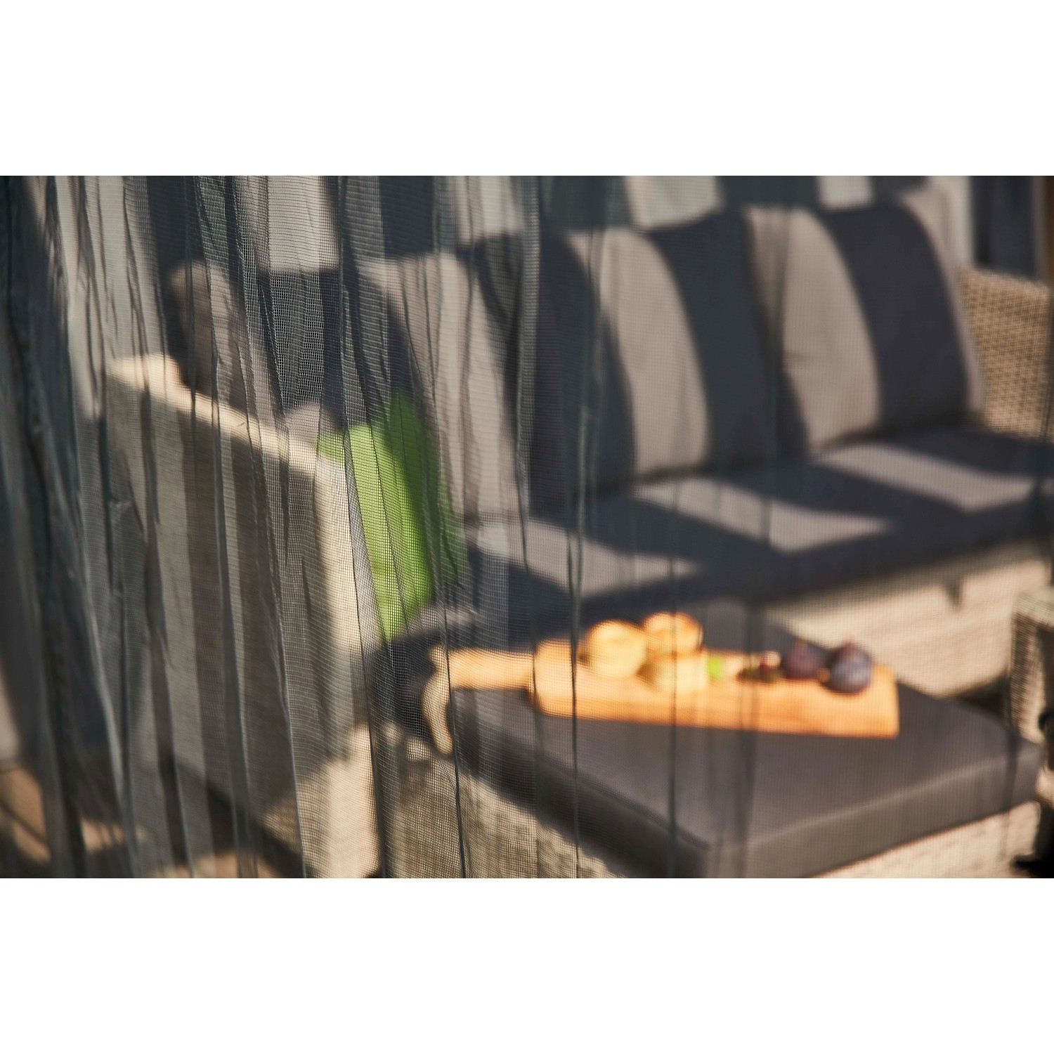 Siena Garden Moskitonetz Florenz, grau, 300x216 cm, für Pavillon, schützt vor Insekten.