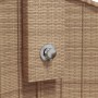 Detailaufnahme Gartendusche beige aus Rattan und Akazienholz mit Armatur