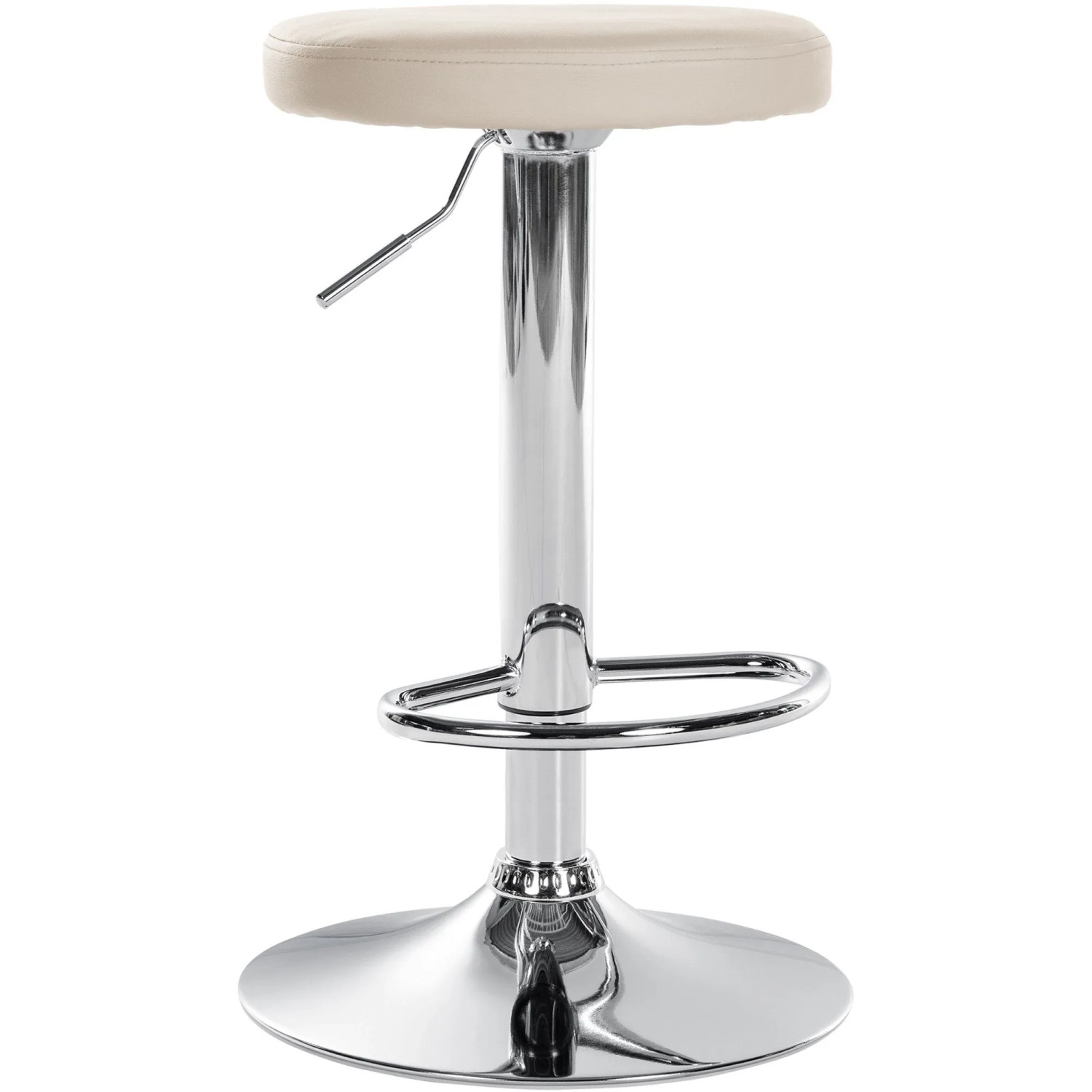CLP Barhocker Ponte Kunstleder-Bezug Creme/Chrom