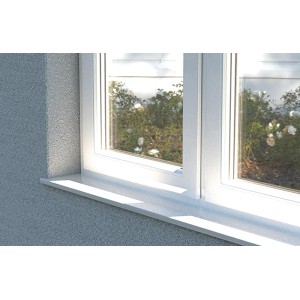 Fensterbank, befestigt mit Fischer Dicht Kleber, 80ml. Kleber für Glas, Fliesen, Emaille und Kunststoffe.