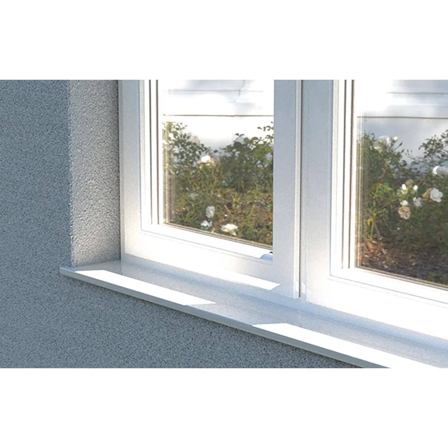 Fensterbank, befestigt mit Fischer Dicht Kleber, 80ml. Kleber für Glas, Fliesen, Emaille und Kunststoffe.