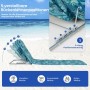 Costway 2er Set Strandmatte mit Beistelltisch Kopfkissen Türkisblau_4