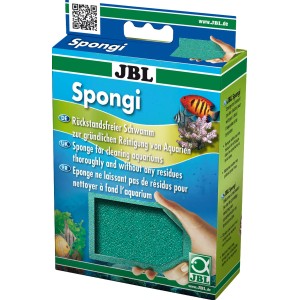 JBL Spongi Reinigungsschwamm für Aquarien, verpackt. Robuster Schwamm für saubere Scheiben.