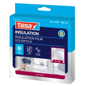Tesamoll Thermo Cover Fensterfolie (4 m) im Karton: Isolierfolie für Fenster zur Wärmedämmung und Kälte-Stopp.