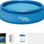 Blauer Summer Waves Quick-Up Pool, 366x76 cm, mit Filtersystem für sauberes Wasser.