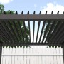 MWH Pergola Origin 88 Anthrazit mit verstellbarem Lamellendach, teilweise geöffnet, im Garten.