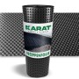 Schwarze KARAT Noppenfolie als Rollenware für Bau und Garten.