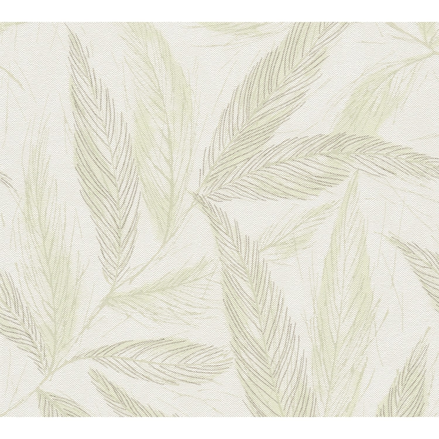 AS Creation Vliestapete Natur Blätter 10,05 m x 0,53 m Hellgrün-Weiß FSC® günstig online kaufen
