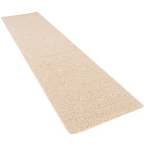 Beiger Langflor Teppichläufer (80x320cm) von Snapstyle, geeignet für Fußbodenheizung.