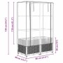 vidaXL Hochbeet mit Gewächshaus-Aufsatz Rattan-Optik 80x40x138 cm 4015828_9