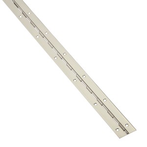 Langes SOTECH Stangenscharnier aus poliertem Edelstahl, 1000 mm, für Möbelbeschläge.