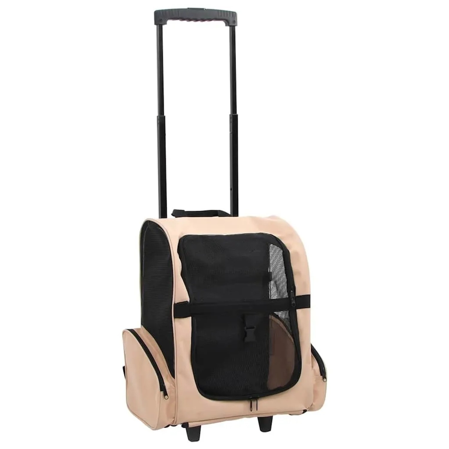 vidaXL Trolley für Haustiere 3-In-1 Faltbar Beige 170192