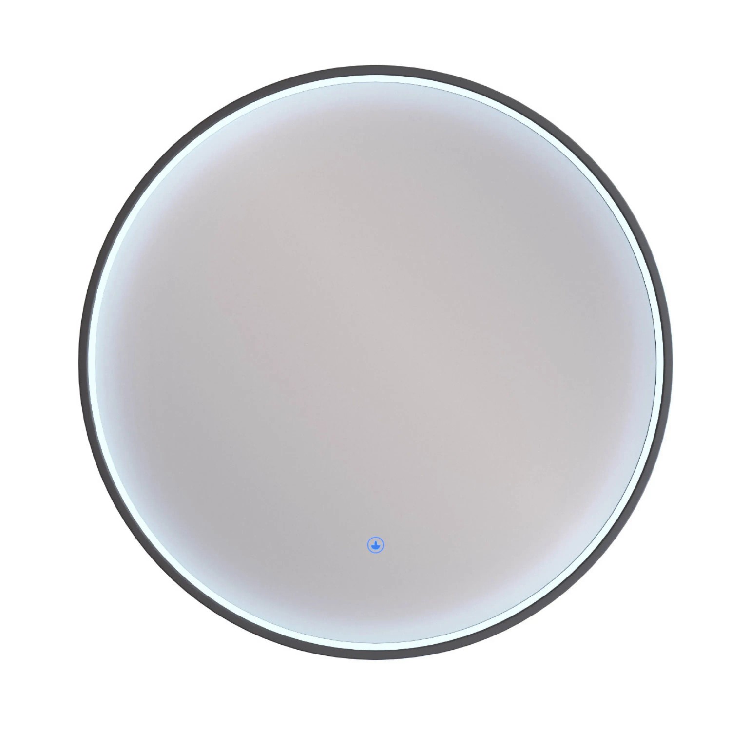 Planetmöbel VELUNA LED Spiegel Rund 100 cm Rahmen Touch Schalter Dimmbar