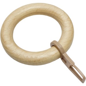 Gardinia Faltenlegehaken Lugano Natur, 10er-Pack für Stilgarnituren. Haken aus Kunststoff und Holz.