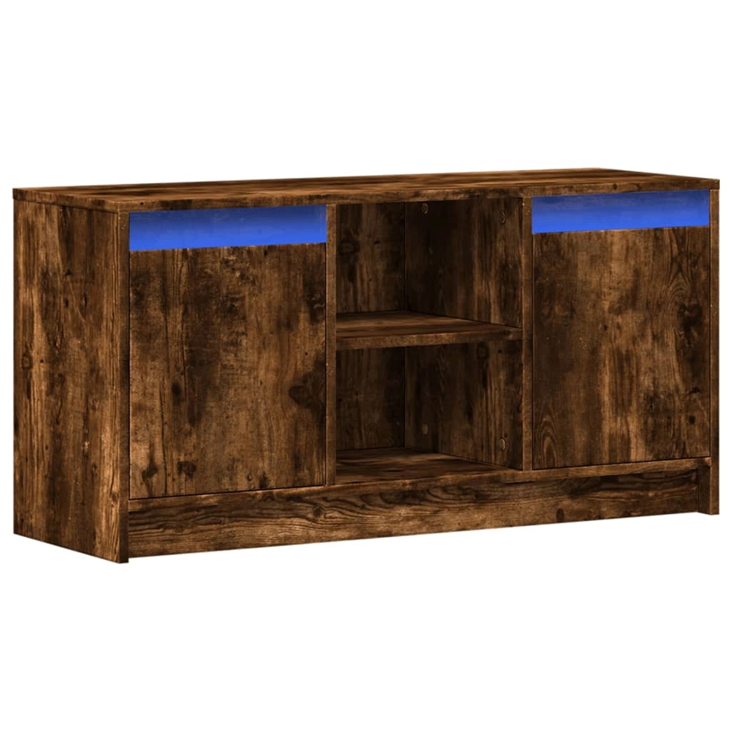 vidaXL TV-Schrank mit LED-Beleuchtung Räuchereiche 100x34x50 cm 852191