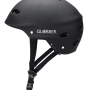 Schwarzer Globber Helm Adult, Größe L, für Erwachsene, mit Reflektoren und verstellbarem Riemen.