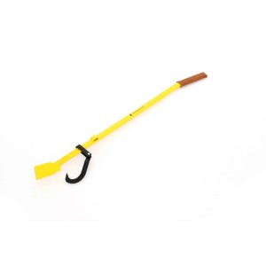 Gelber Ochsenkopf Fällheber 130 cm mit Wendehaken und Korkgriff für sicheres Bewegen von Baumstämmen.