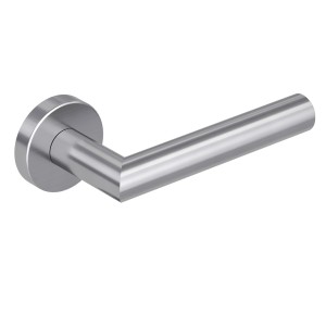 Edelstahl Türgriffgarnitur Nova Mio von Novadoors, rosettenlos für Innentüren.