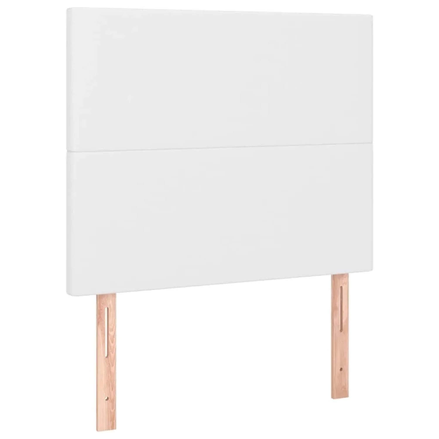 vidaXL Kopfteil Weiß 80x5x118/128 cm Kunstleder 3116125