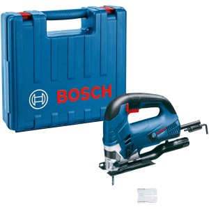 Bosch Professional Stichsäge GST 90 BE im blauen Handwerkerkoffer. Stichsäge mit Zubehör.