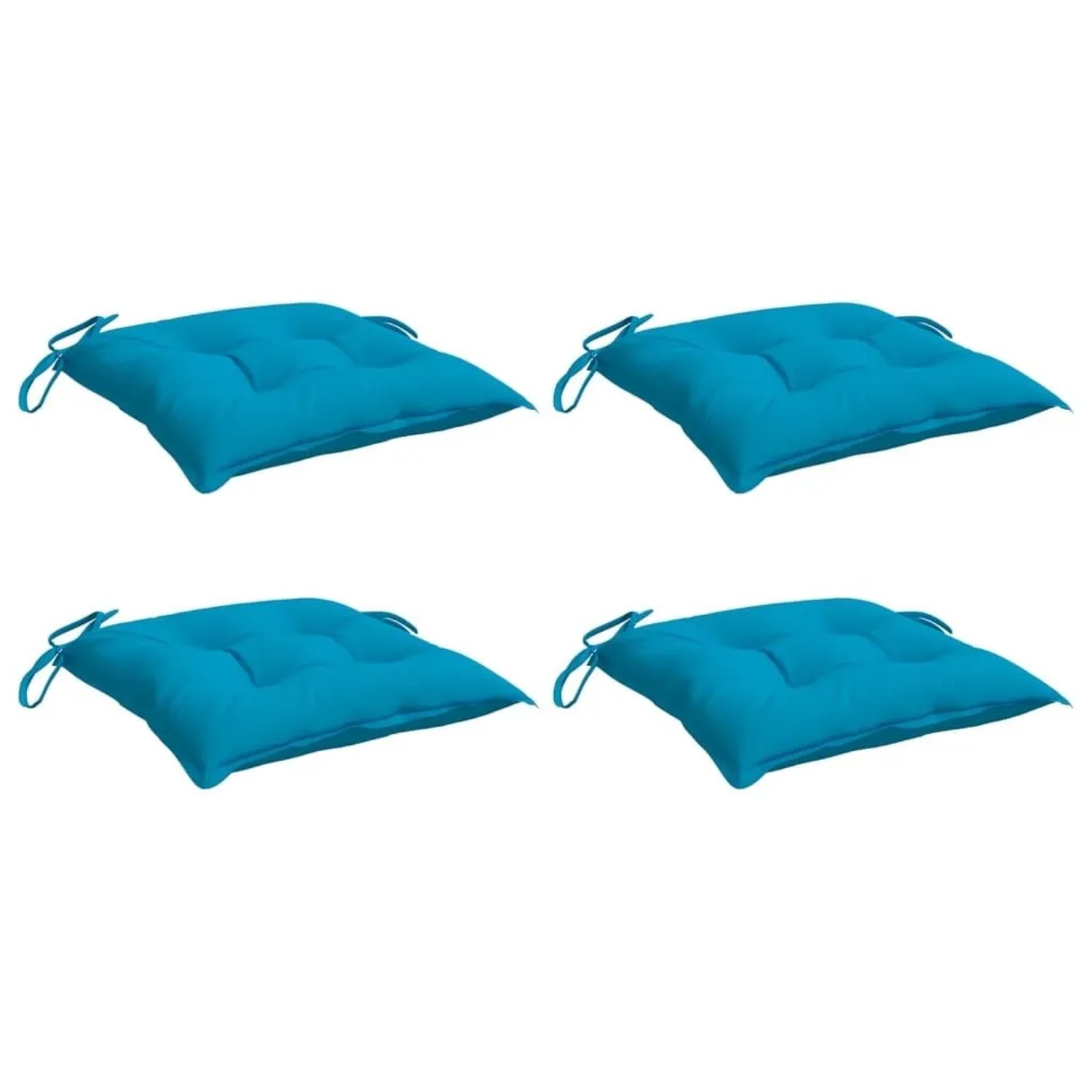 vidaXL Stuhlkissen 4 Stk Hellblau 40x40x7 cm Oxford-Gewebe 361463 günstig online kaufen