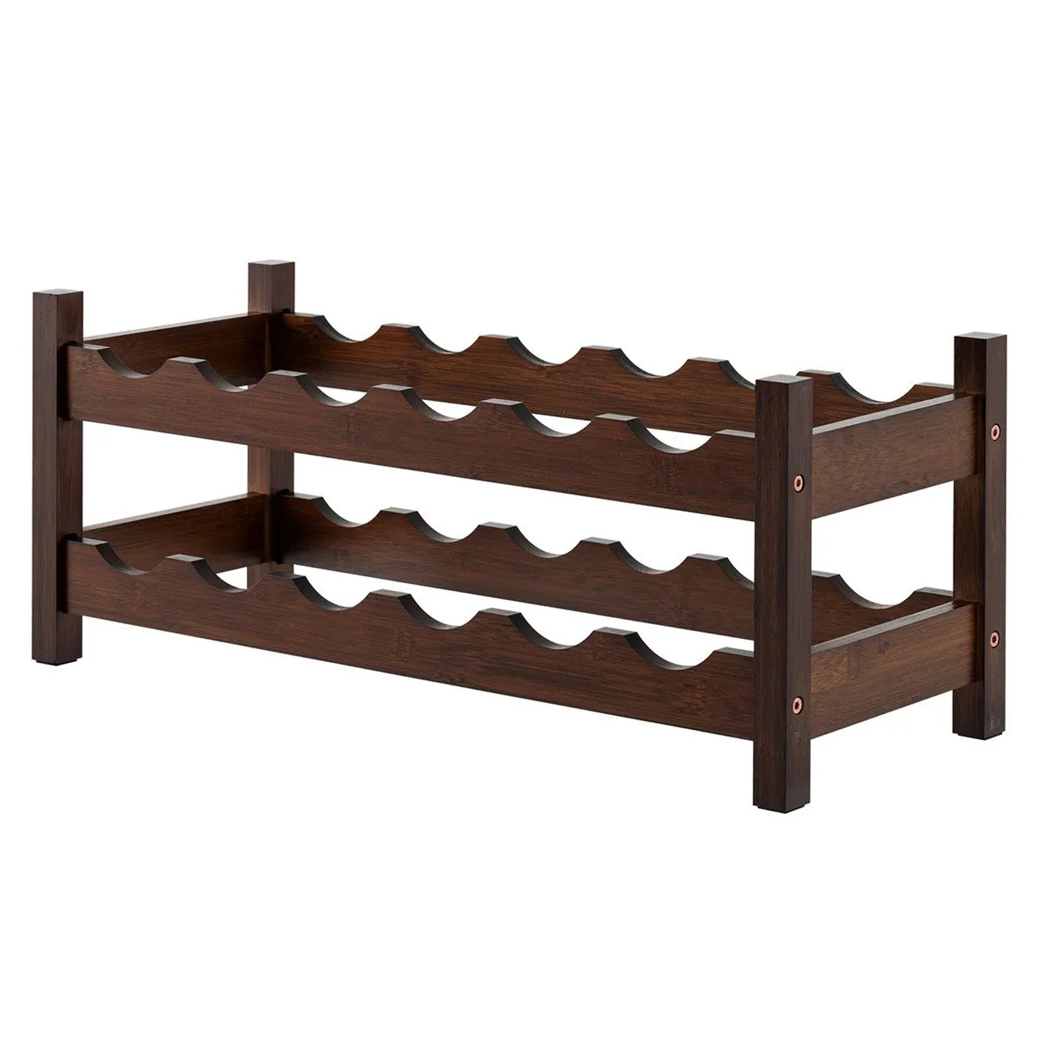 Costway Weinregal Bambus 12 Flaschen Braun 60,5 x 24 x 25 cm günstig online kaufen