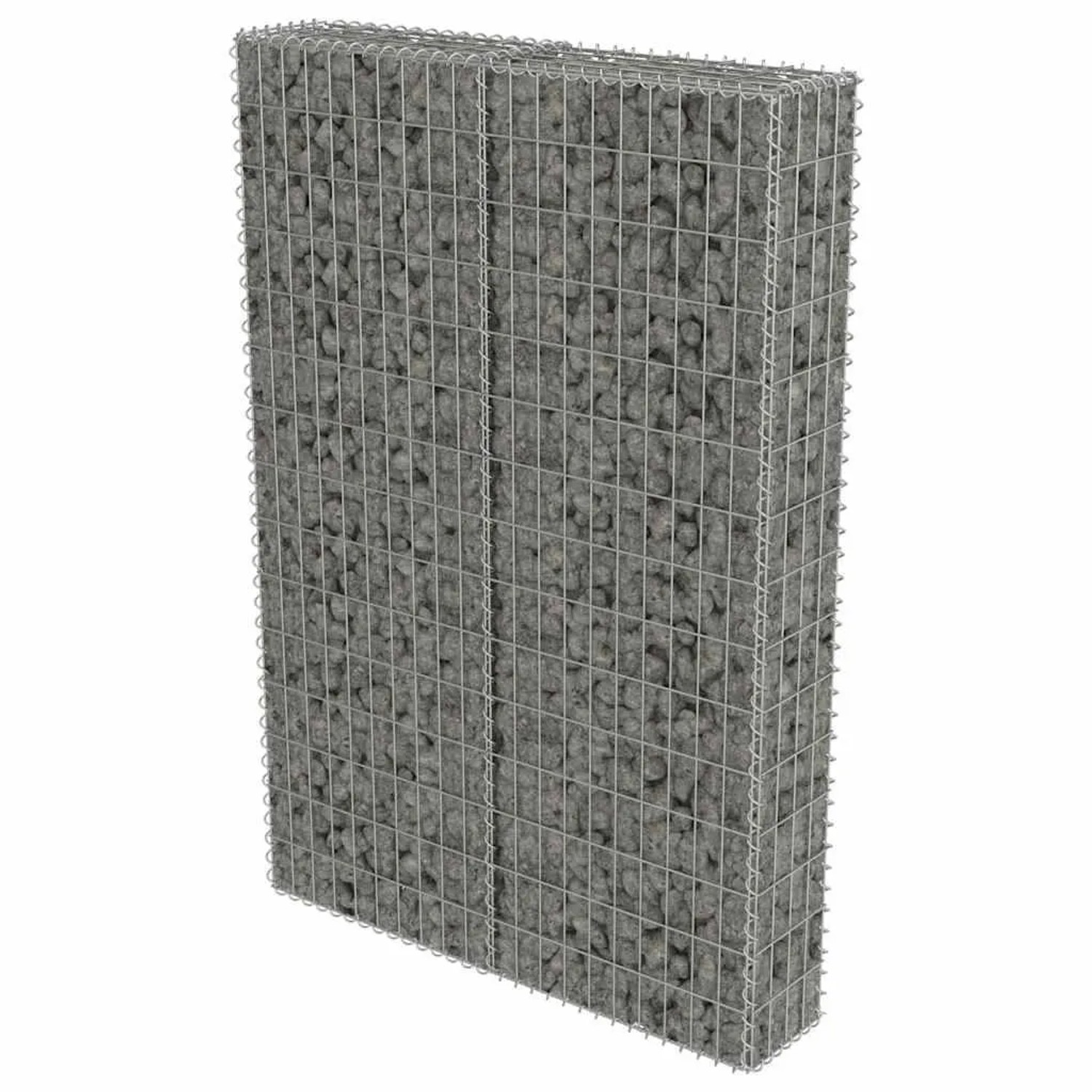 vidaXL Gabionenwand mit Abdeckung Verzinkter Stahl 100x20x150 cm 143579