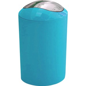 Türkiser Kleine Wolke Kosmetikeimer Glossy mit Schwingdeckel, 5 Liter Fassungsvermögen.