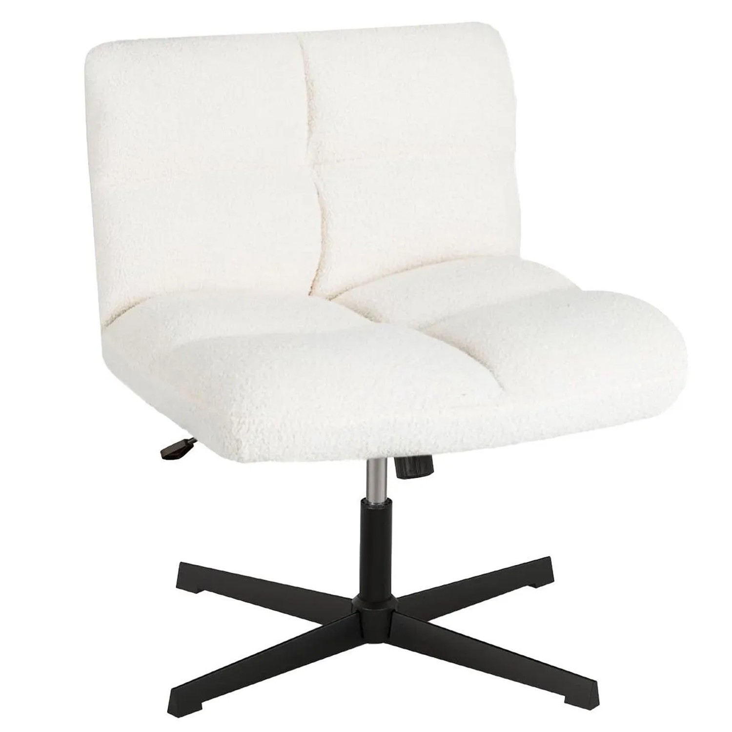 Costway Schneidersitz Stuhl Drehstuhl Ohne Armlehnen Modern Beige