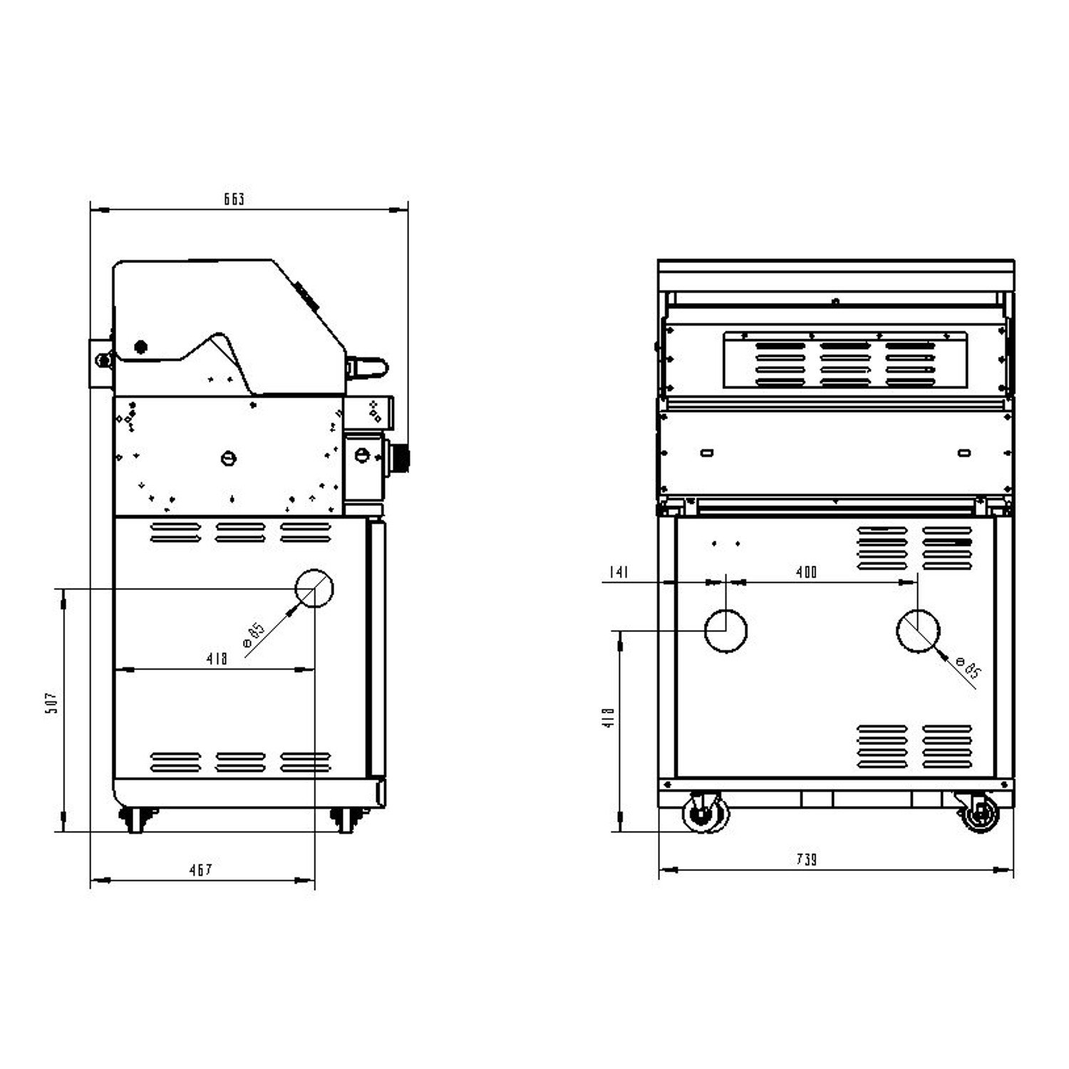 MyOutdoorKitchen Freistehender Gasgrill mit 4 Brennern und Infrarotbrenner Stainless Collection_4