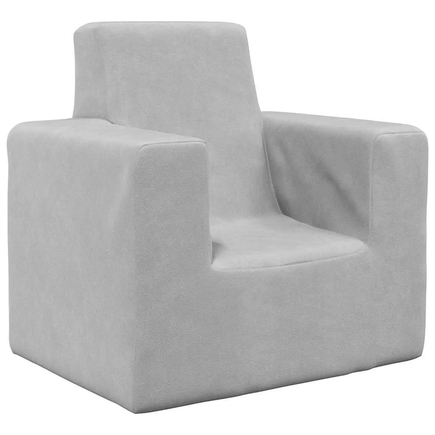 vidaXL Kindersofa Hellgrau Weich Plüsch 4104791