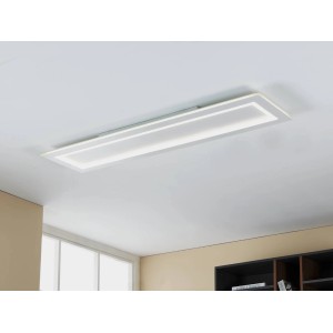 Weiße Eglo LED CCT Deckenleuchte Padrogiano-Z, 120x30 cm, für stimmungsvolle Beleuchtung im Raum.