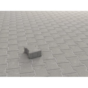 Verbundpflaster Beton Doppel-T Normalstein, graues Pflaster für den Außenbereich.