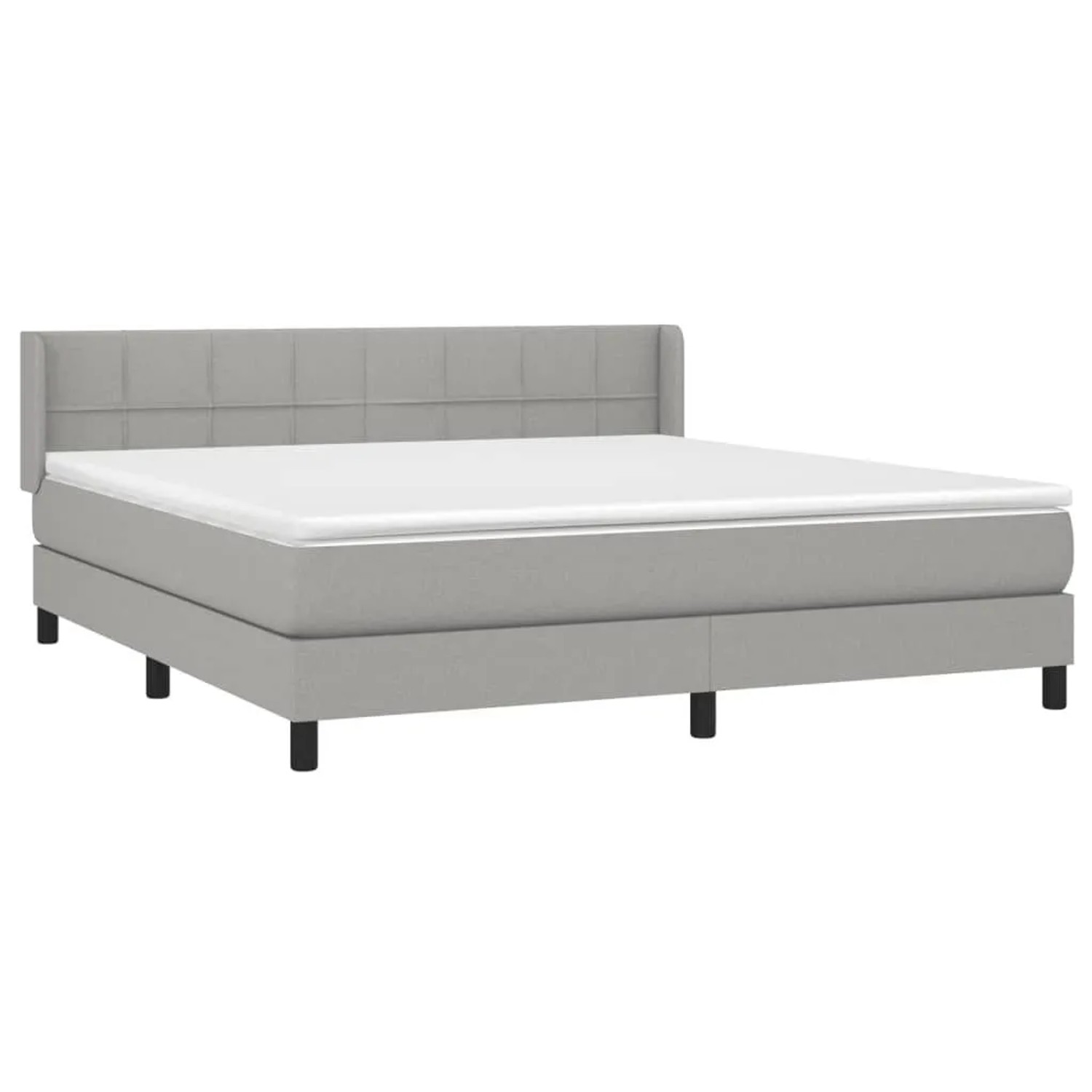 vidaXL Boxspringbett mit Matratze Hellgrau 160x200 cm Stoff 3129721 günstig online kaufen