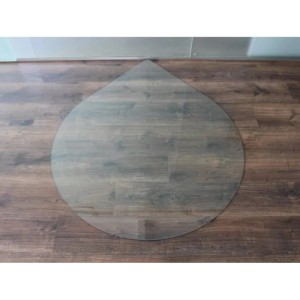 ECOfoxx Funkenschutzplatte Glasbodenplatte Tropfen 110x110cm