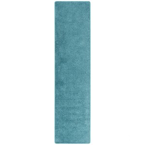 Snapstyle Hochflor Teppichläufer Cottage Petrol, 80x240cm. Langflor Teppich in Petrol.