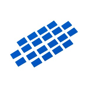 20 blaue LUX Kunststoff Keile Classic zum Ausrichten beim Fliesenlegen und Mauern.