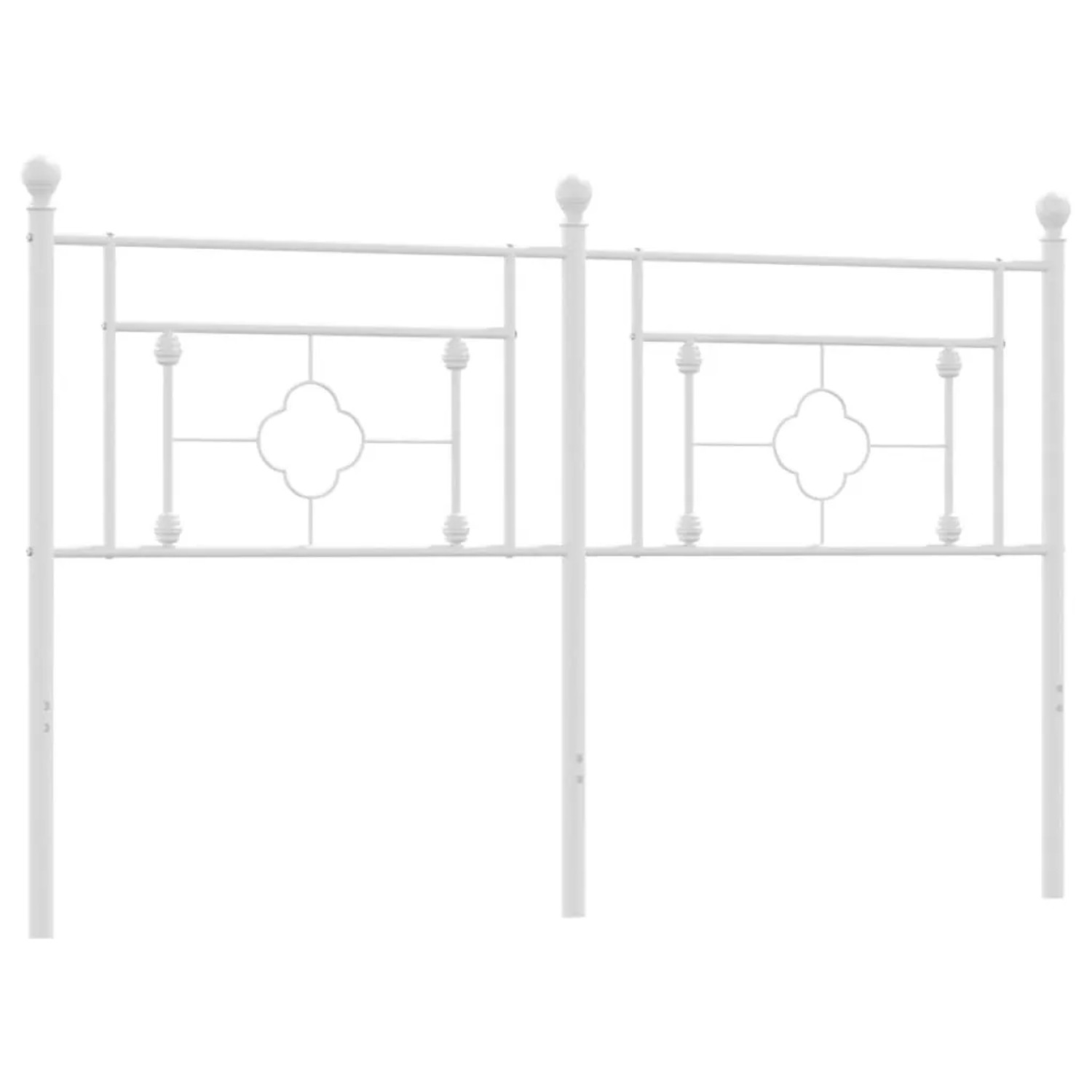 vidaXL Ersatz-Kopfteil Metall Weiß 150 cm 374422