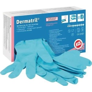 Honeywell 100X Einweghandschuhe Dermatril 740 Blau Gr  11 740 11