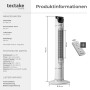 Weißer Tectake Turmventilator mit Fernbedienung, oszillierend, 110cm hoch.