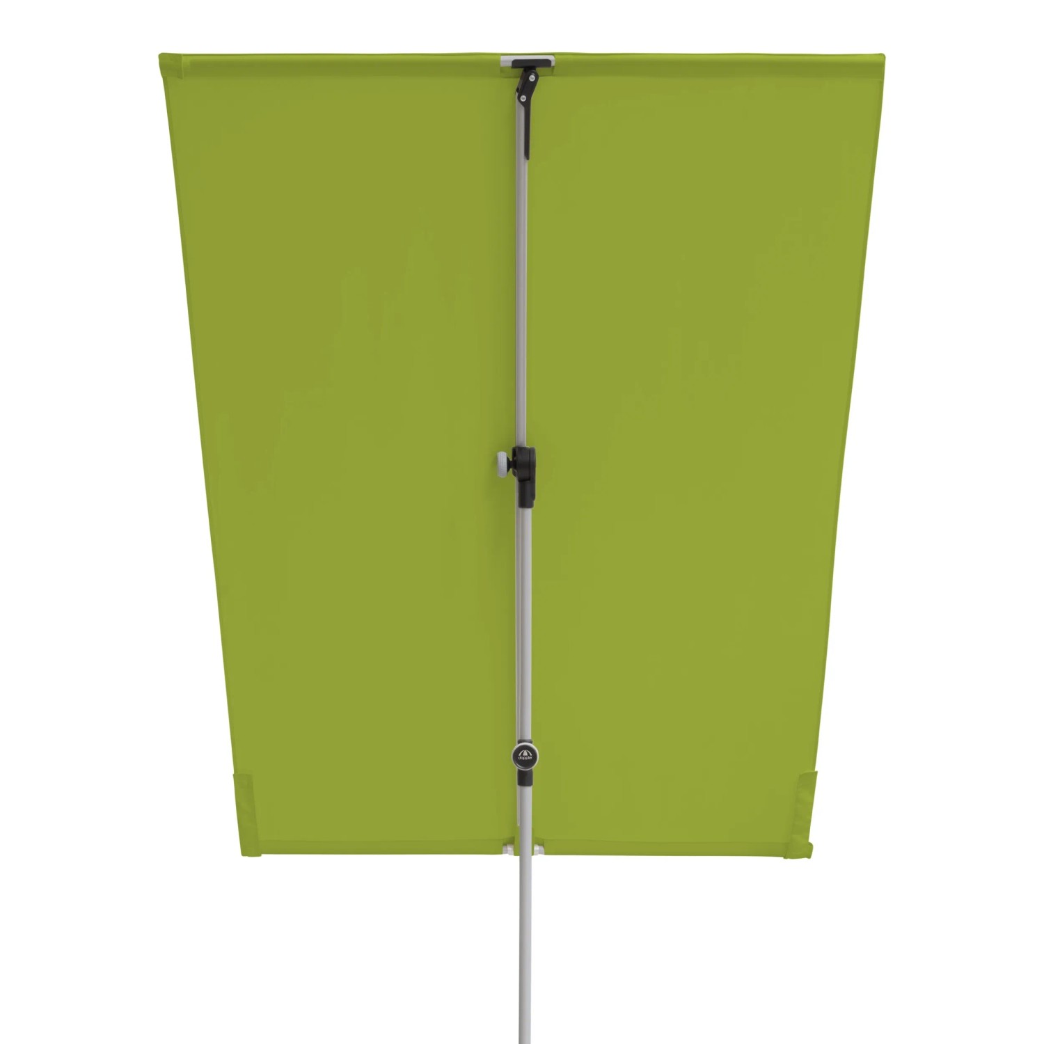 Grüner Doppler Balkonschirm, 127x177 cm, mit Handöffner. Ideal für kleine Balkone.