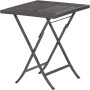 Quadratischer, graphitfarbener Merxx Gartentisch Samos, 60x60 cm, ideal für Balkon und Garten.