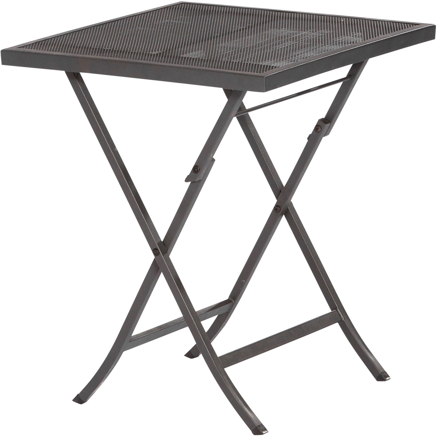 Quadratischer, graphitfarbener Merxx Gartentisch Samos, 60x60 cm, ideal für Balkon und Garten.