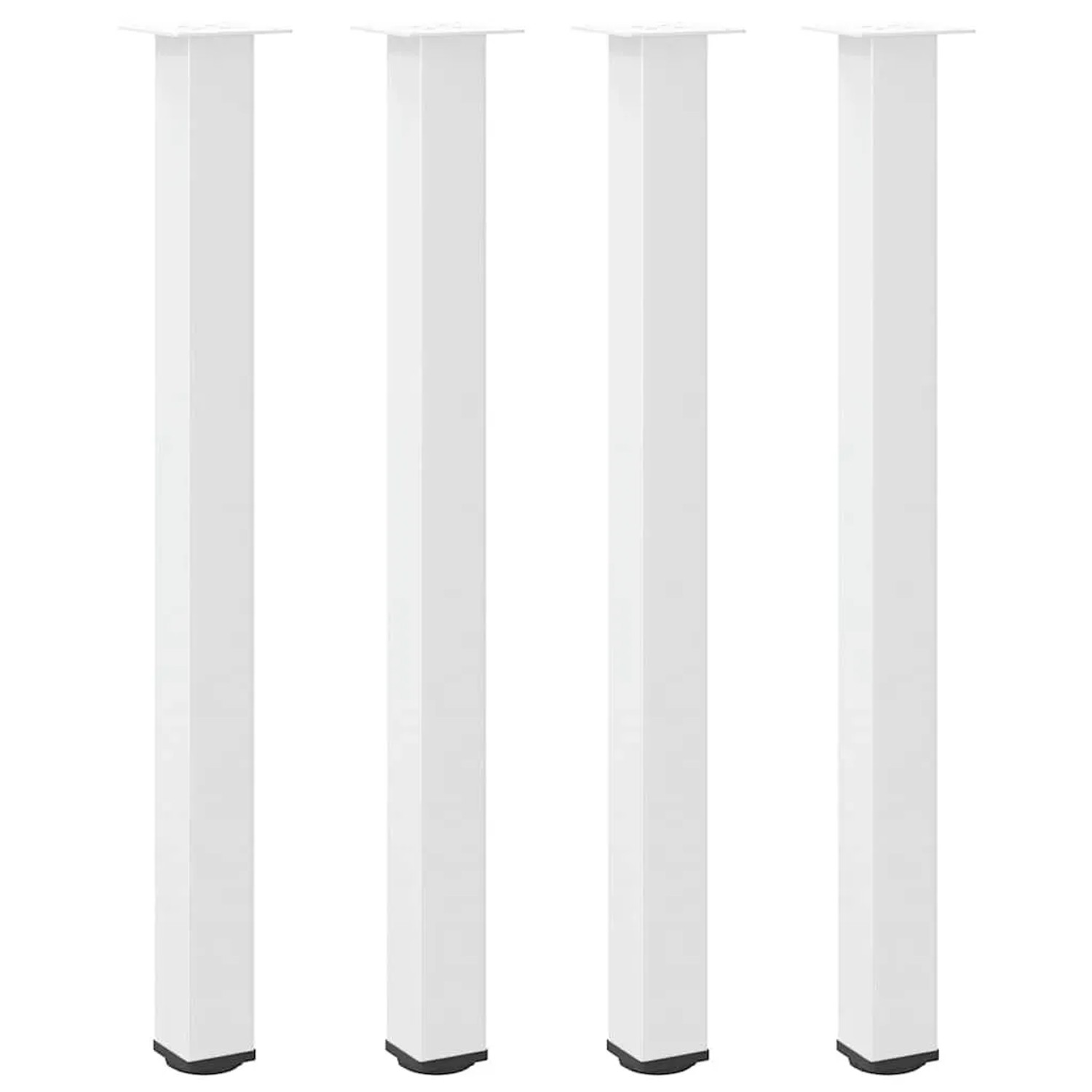 vidaXL Bartischbeine 4 Stk Weiß 110-112 cm Stahl 4012481 günstig online kaufen