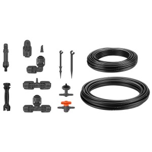 Gardena Tropfbewässerungs-Set für Hochbeet/Beet (35 Pflanzen) mit Schläuchen und Zubehör.