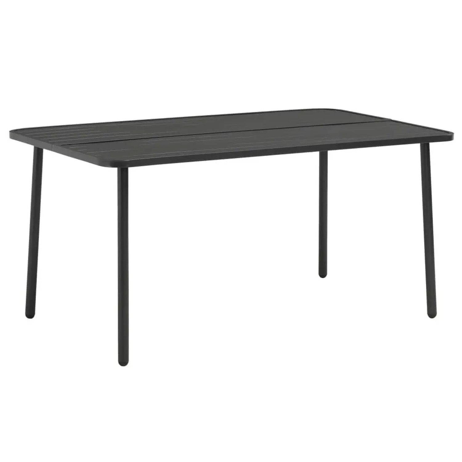 Furnicato Gartentisch Dunkelgrau 150x90x72 Cm Stahl