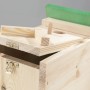 Westfalia Nistkasten Eifel für Meisen, Holz, beige mit grünem Dach.